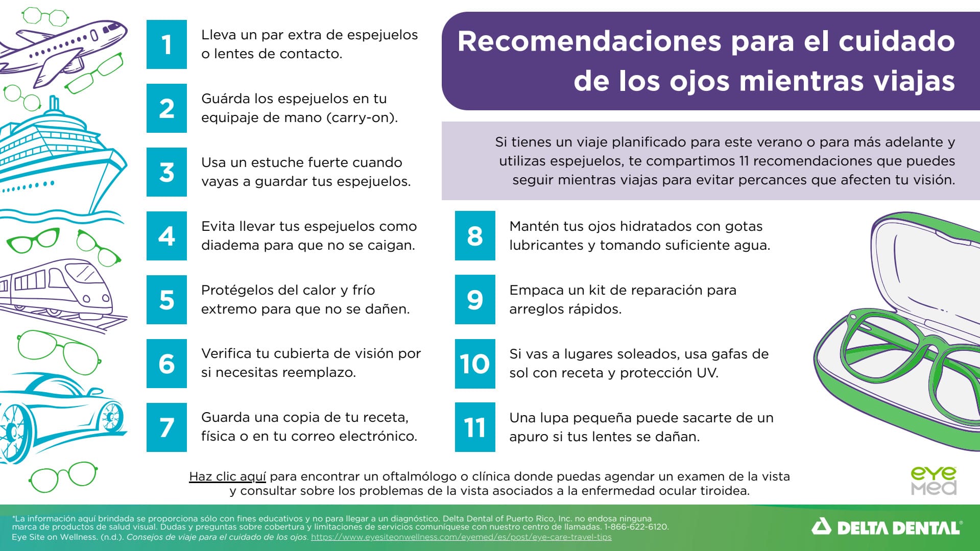 Recomendaciones para el cuidado de los ojos mientras viajas